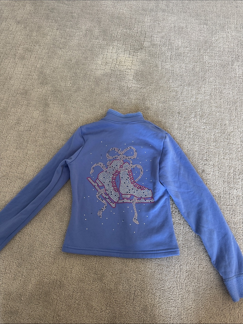 Chloe Noel Polar Fleece Ice Skate Rhinestone Jacket-CXS